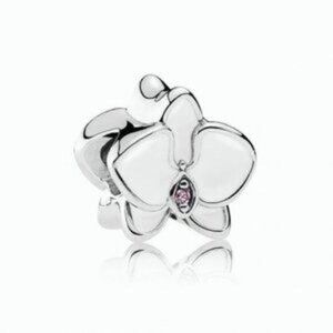 Pandora White Orchid Charm